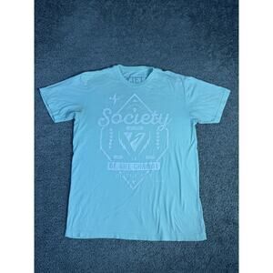 Society Buckle Shirt Mens L Green Be The Change Live Free Graphic Crew Neck